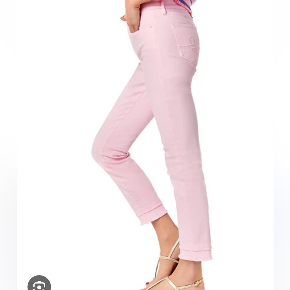 Lilly Pulitzer Light Pink Cropped Skinny Jeans